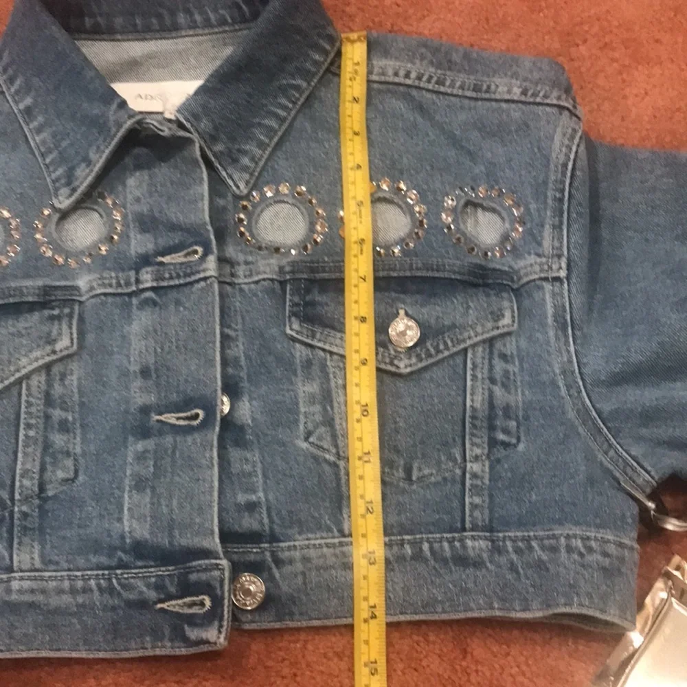 7 for all mankind Jean jacket with Swarovski element . Watch the video please - Picture 14 of 17